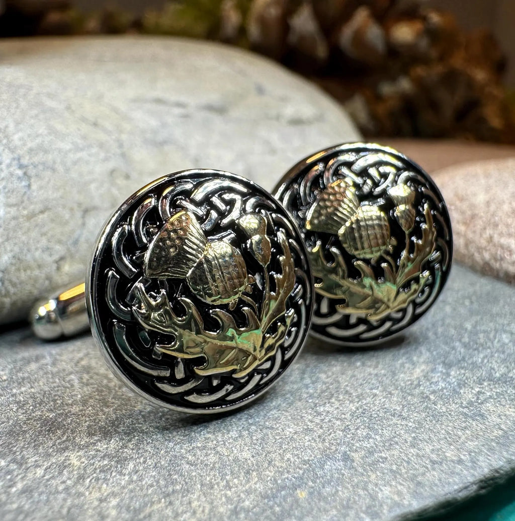 Golden Thistle Cuff Links