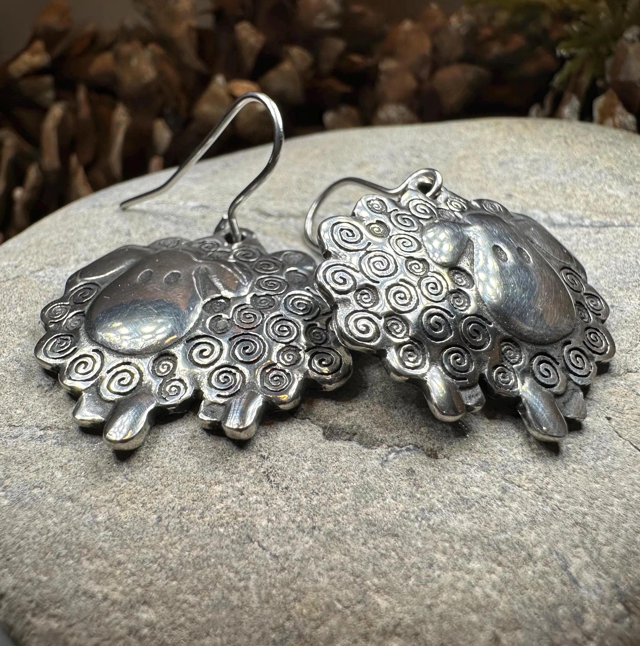 Wooly Sheep Earrings