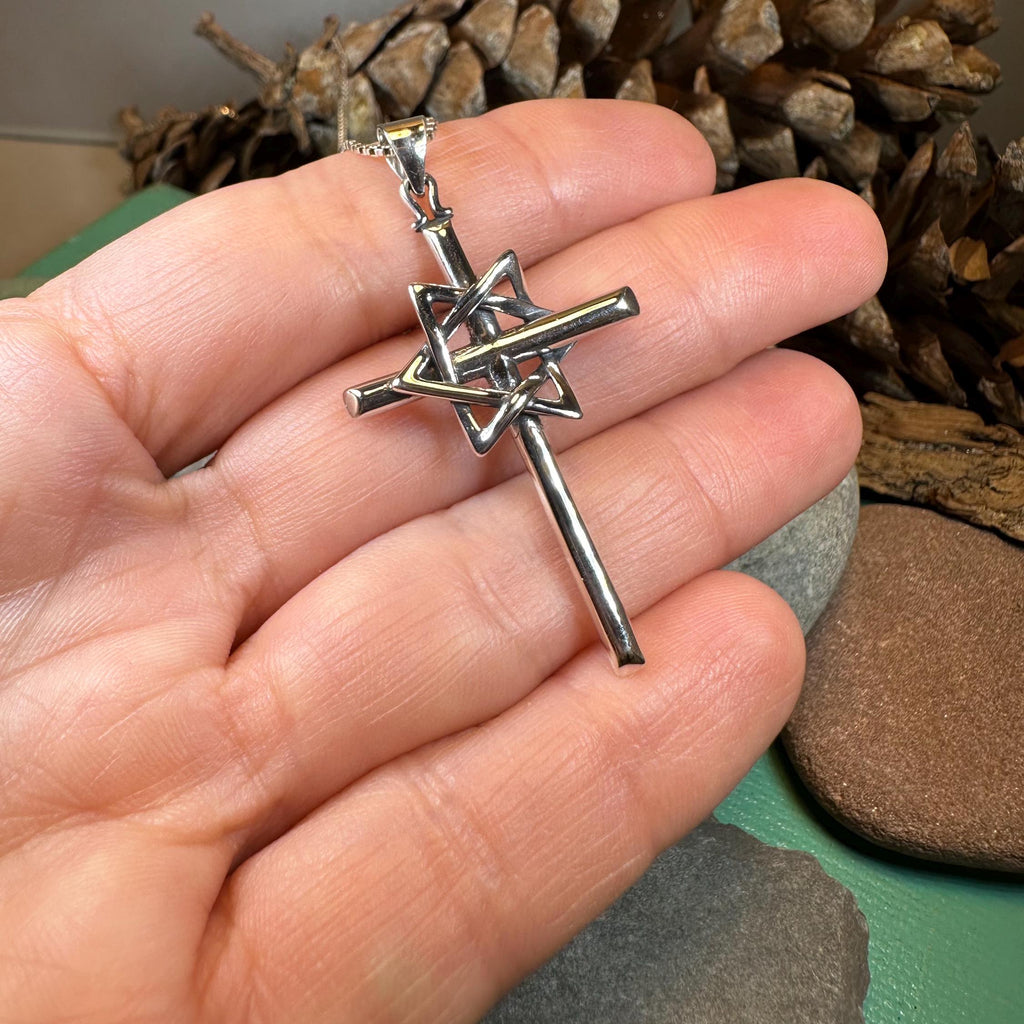 Large Star of David Cross Necklace