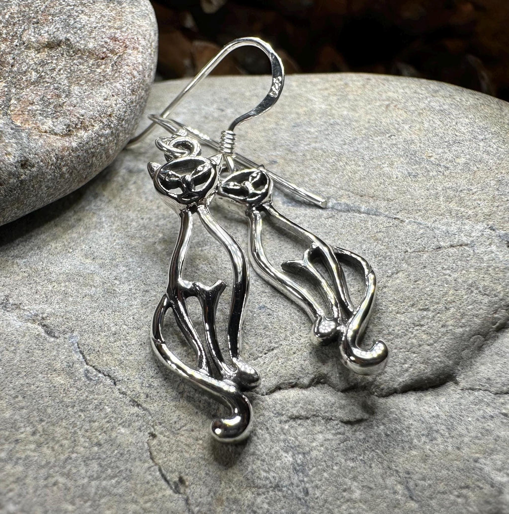 Roxie Celtic Cat Earrings