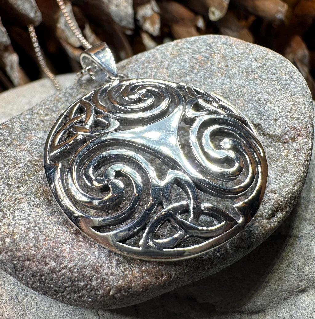 Loughcrew Celtic Spiral Necklace