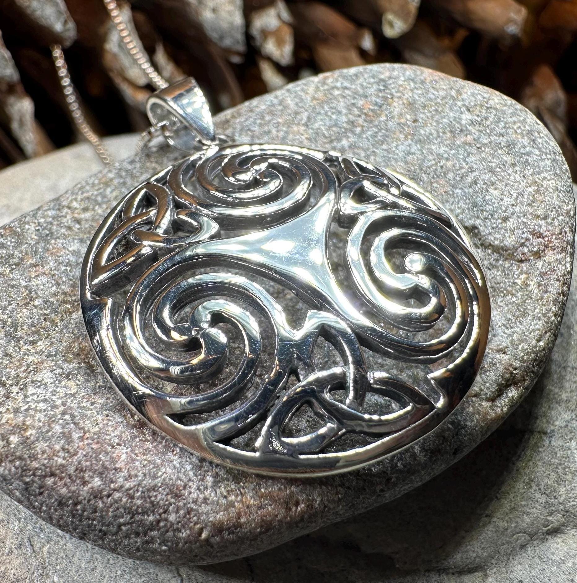 Loughcrew Celtic Spiral Necklace