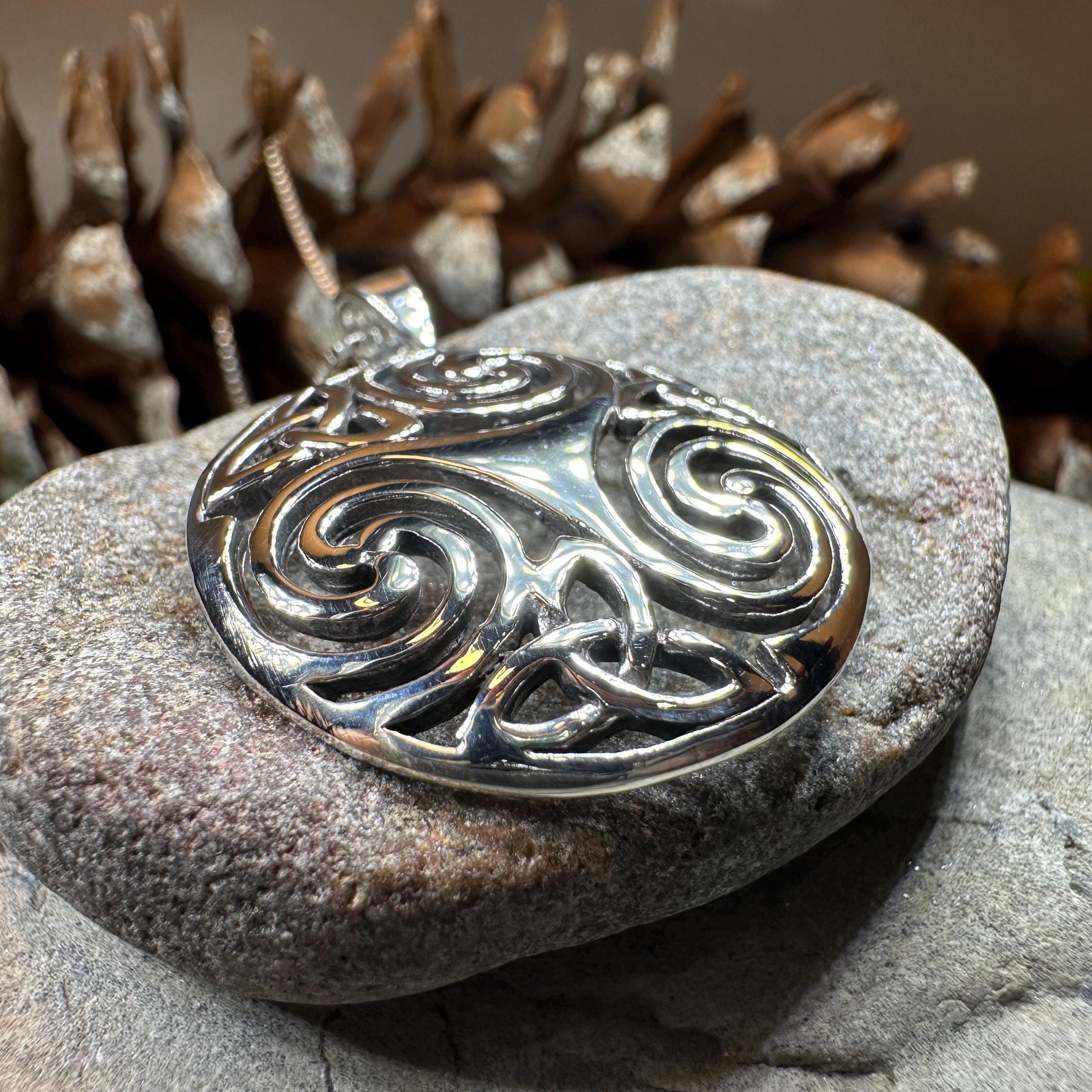 Loughcrew Celtic Spiral Necklace