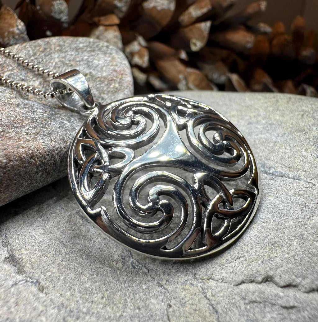 Loughcrew Celtic Spiral Necklace