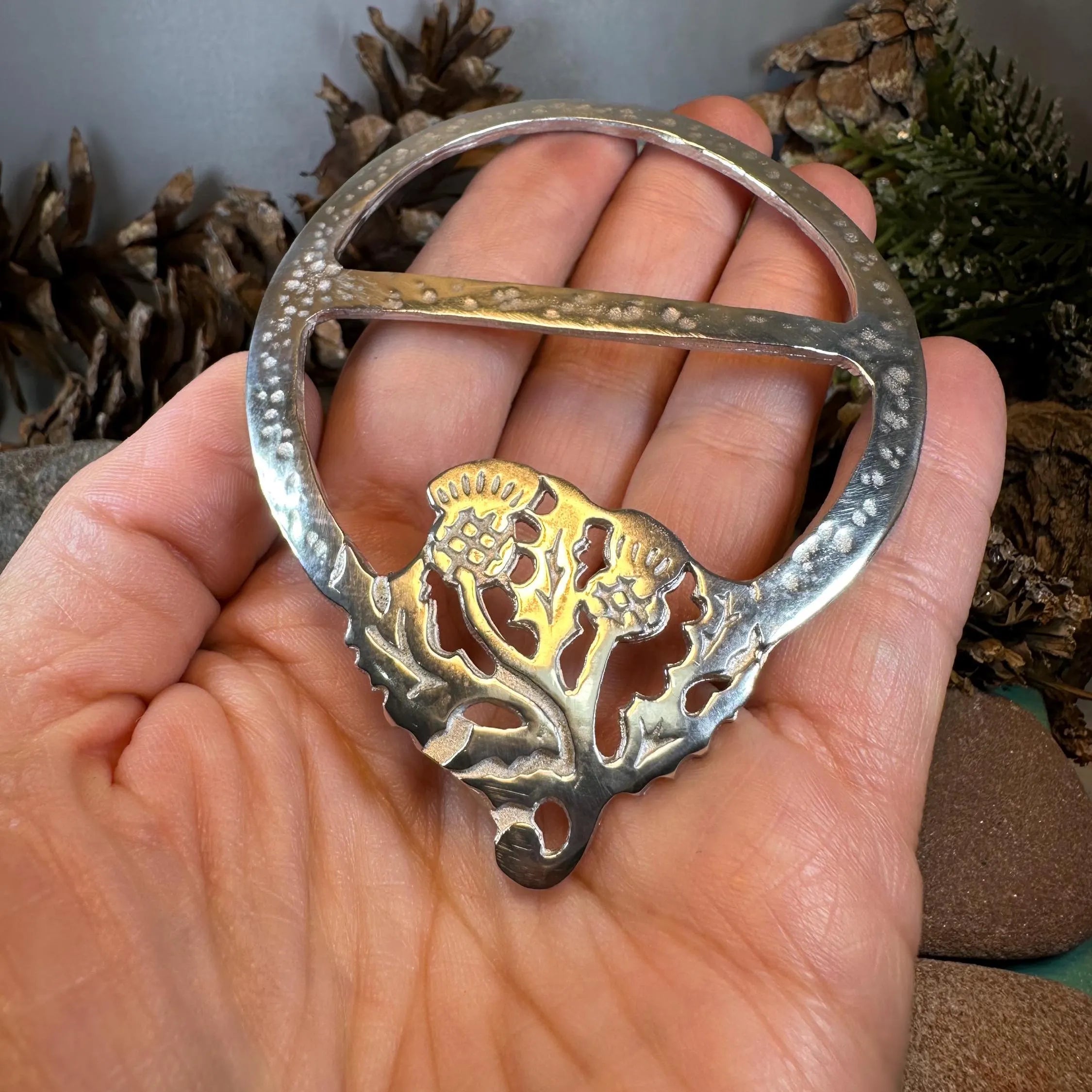 Double Thistle Scarf Ring