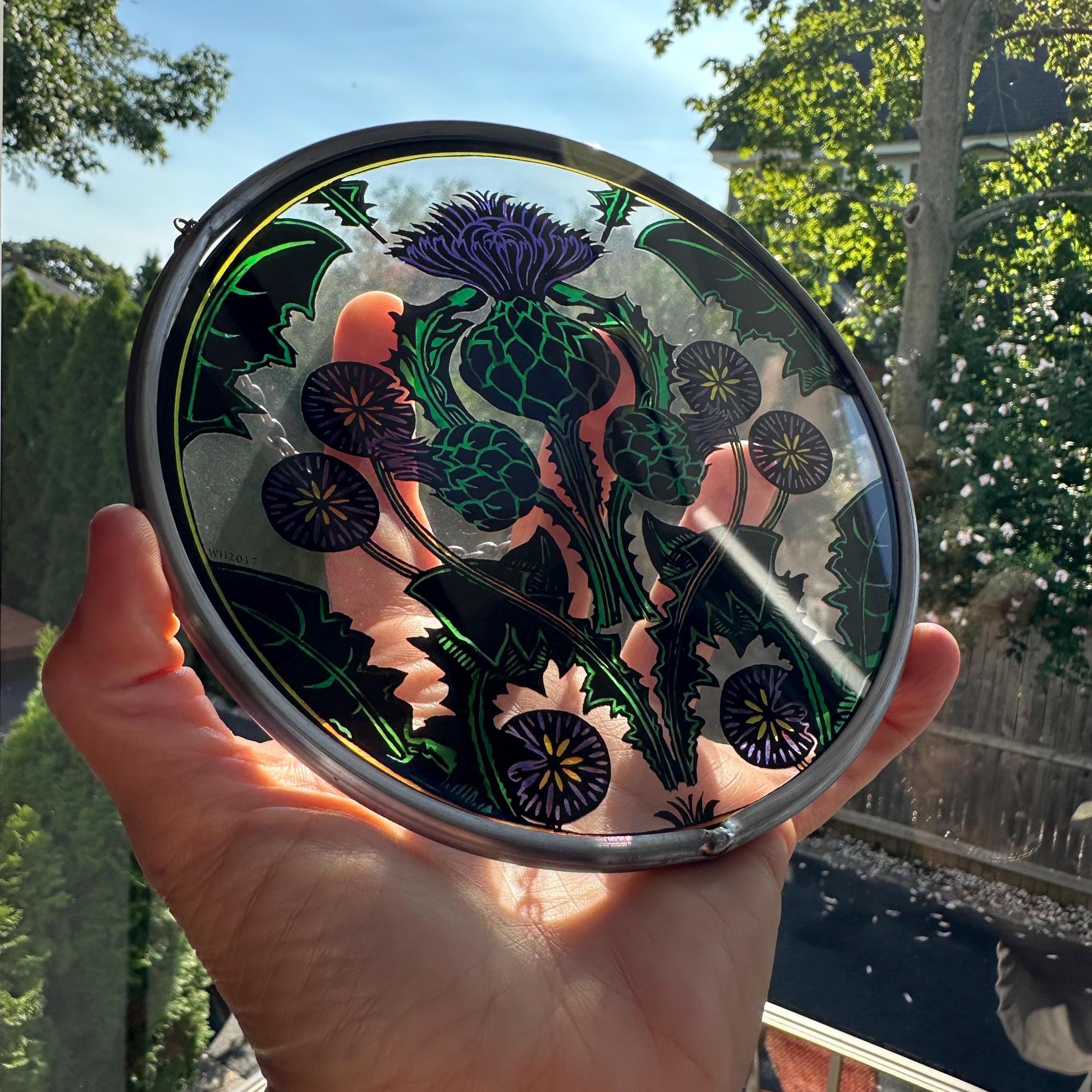 Scottish Thistle Suncatcher