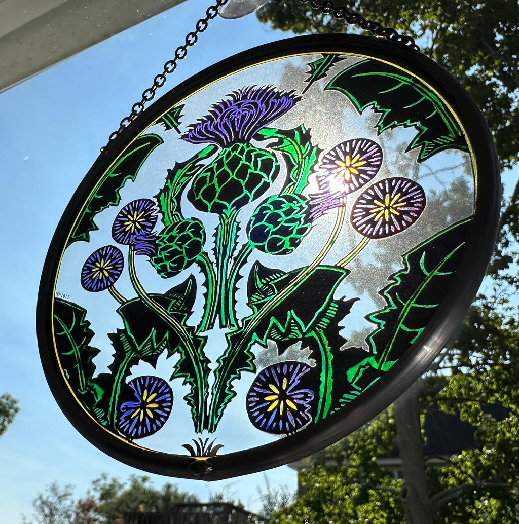 Scottish Thistle Suncatcher
