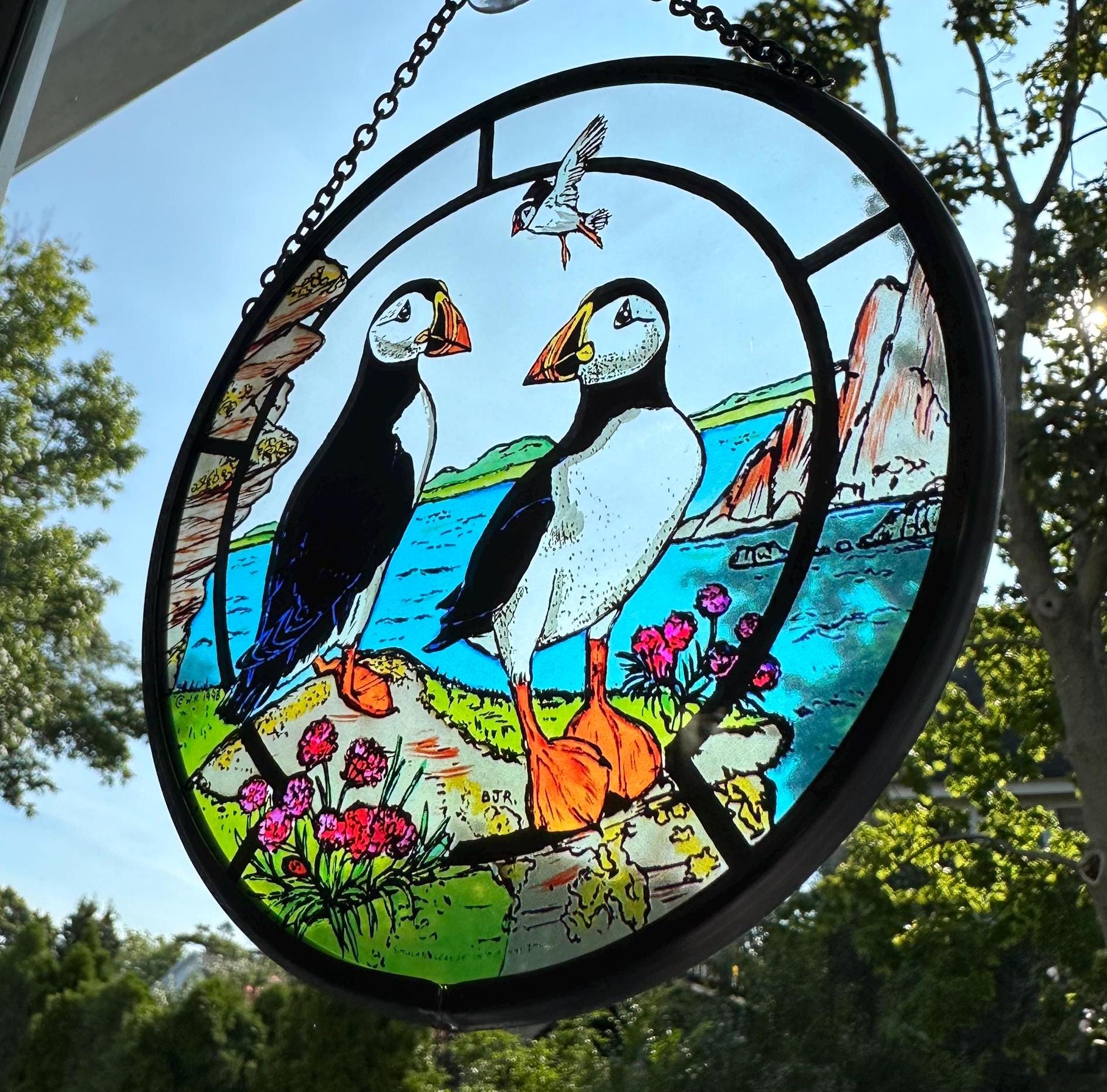 Scottish Puffin Suncatcher