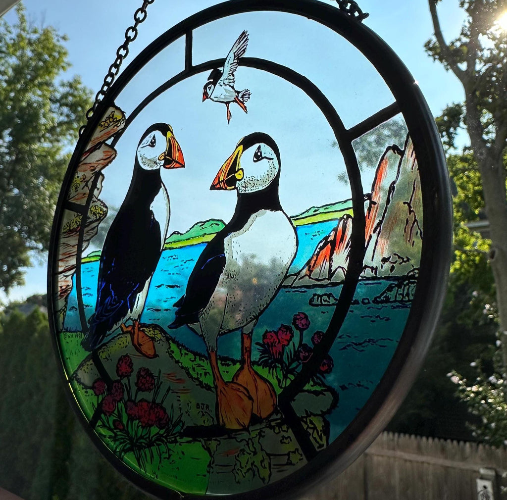 Scottish Puffin Suncatcher