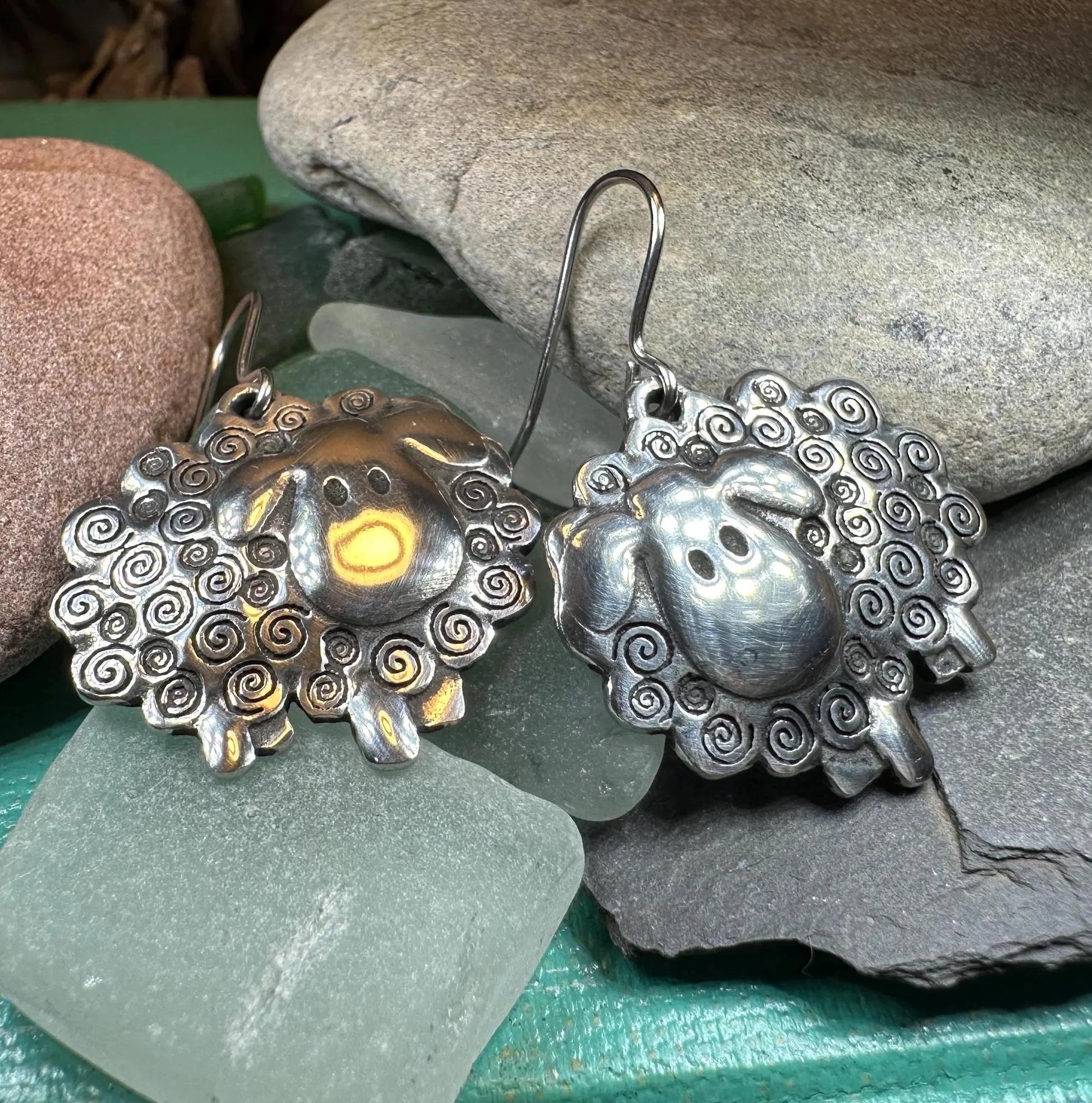 Wooly Sheep Earrings