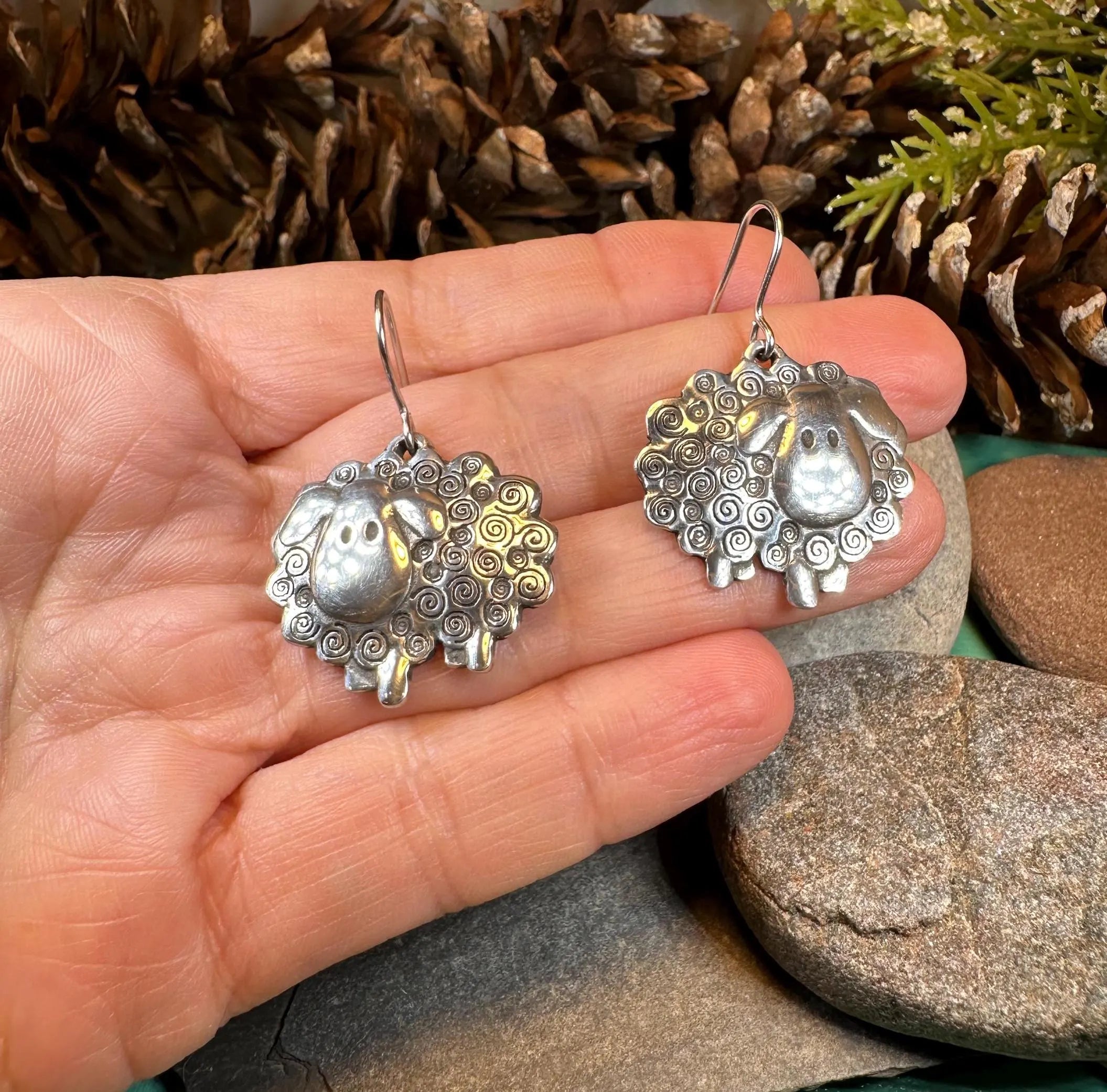 Wooly Sheep Earrings