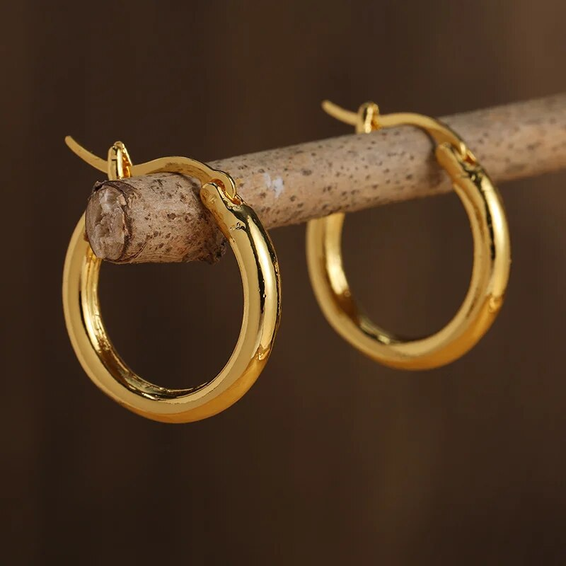 Vintage Gold and Silver Hoop Earrings