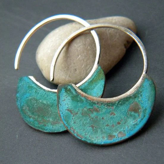 Vintage Worn Turquoise Earrings