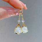 Retro Opal Drop Earrings