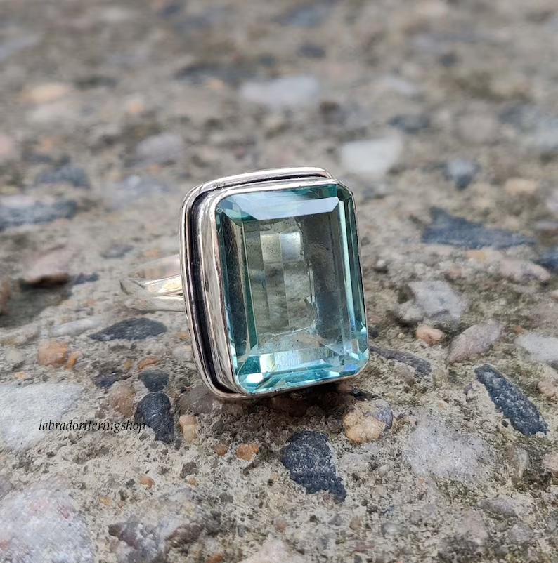 Cubic Blue Zirconia Ring