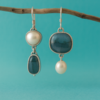 Vintage Natural Blue Stone Earrings