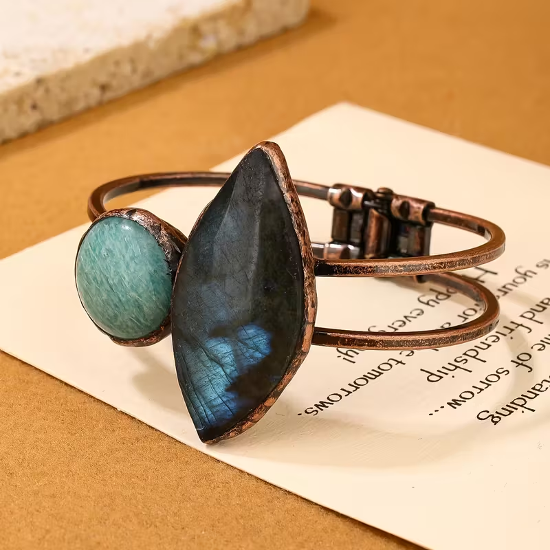 Oval Nature Blue Stone Bracelet