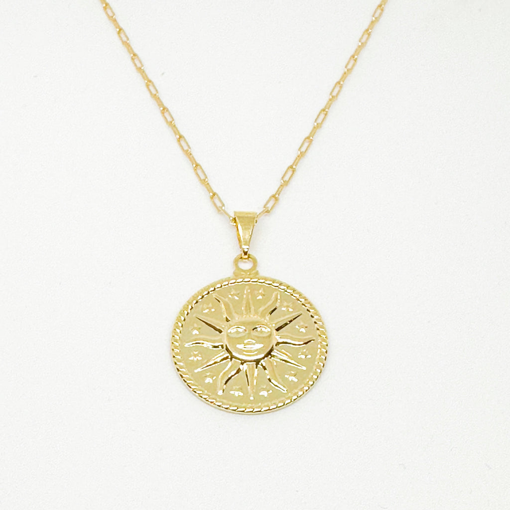 Elena Sun Medallion Pendant Necklace