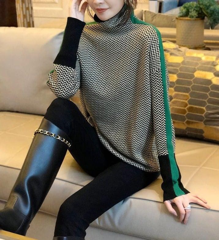 Inès Lavigne - Jumper with geometric print