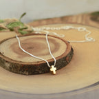 Itty Bitty Cross Necklace - Gold