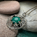 Trinity Knot Malachite Necklace
