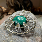 Trinity Knot Malachite Necklace