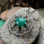 Trinity Knot Malachite Necklace