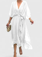 Nada | Elegant V Neck Dress