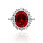 Scarlet Crown Ruby Ring | White Gold