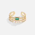 Pine - Layered Crystal Ring