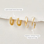 Luna Gold Twist Earrings