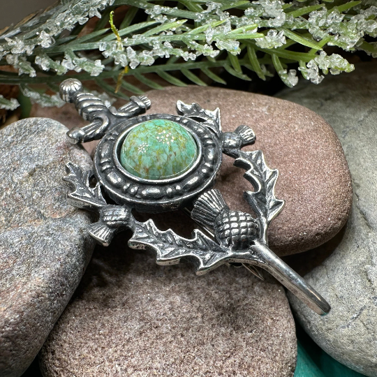 Thistle Sword Kilt Pin