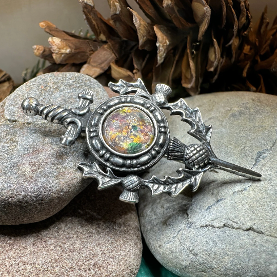 Thistle Sword Kilt Pin