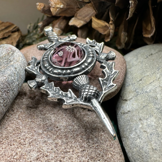 Thistle Sword Kilt Pin