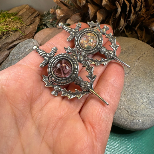 Thistle Sword Kilt Pin
