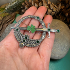 Irish Shamrock Shield Kilt Pin