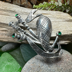 Bagpipes Crystal Brooch
