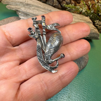 Bagpipes Crystal Brooch