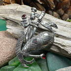 Bagpipes Crystal Brooch