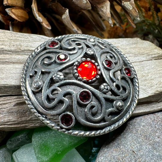 Ancient Spirals Celtic Knot Brooch