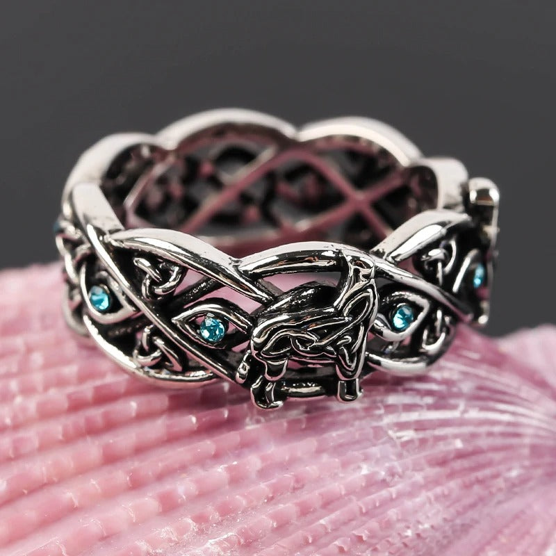 Handcrafted Silver & Blue Gemstone Ring