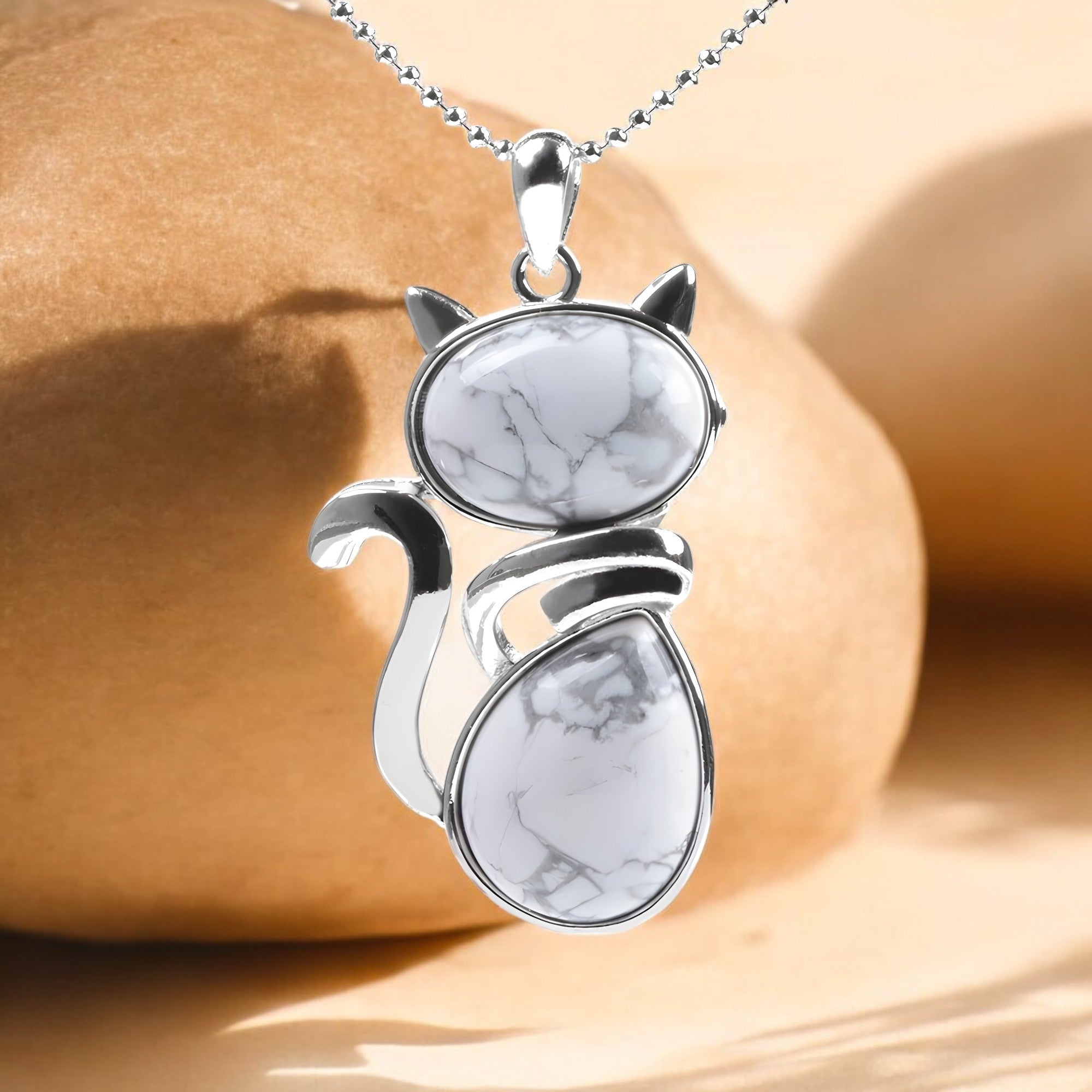 Timeless Cat Stone Necklace