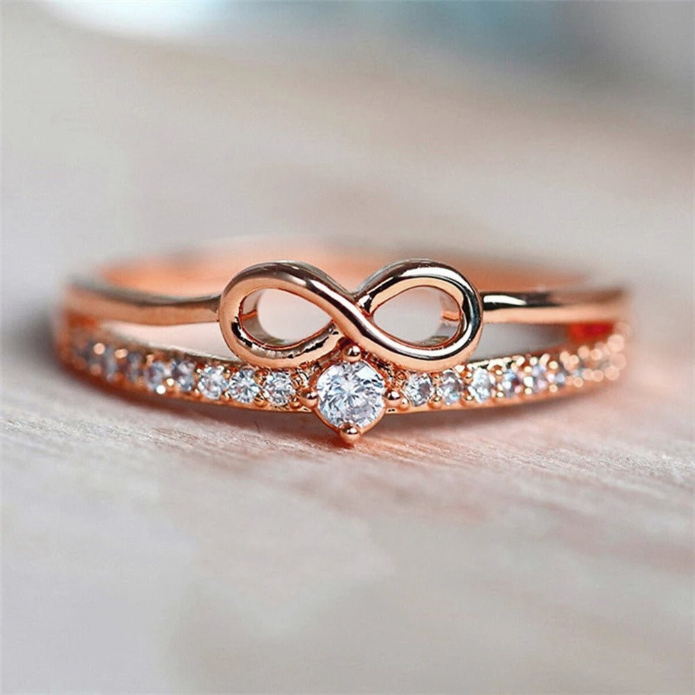 Vintage Rose Gold Infinity Ring