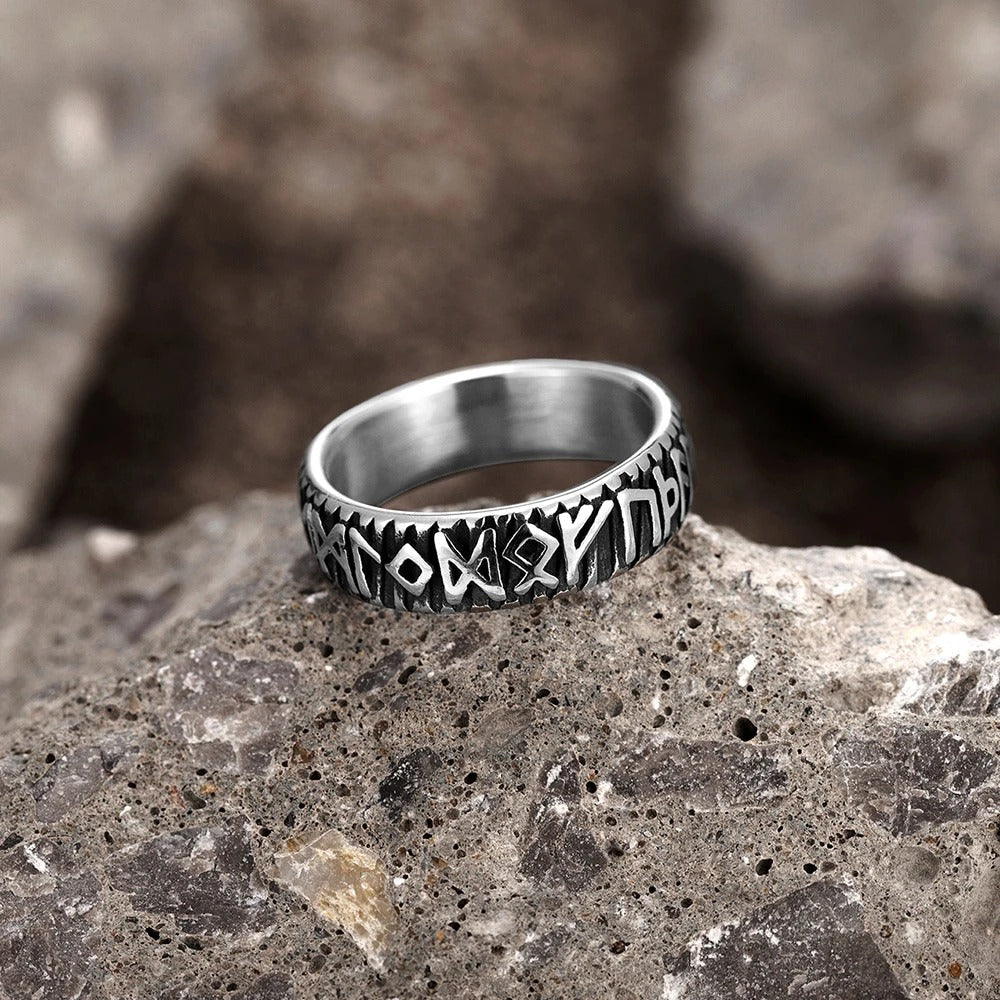 Vintage Silver Viking Rune Ring