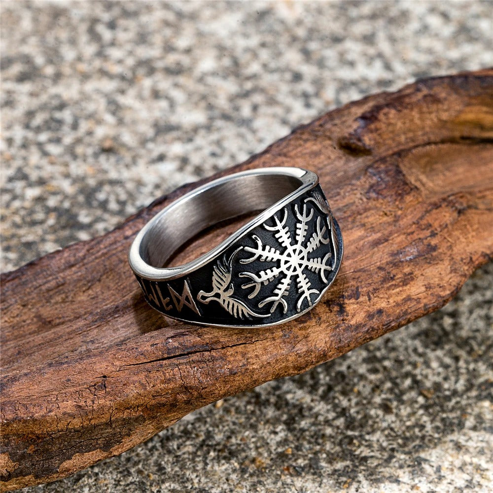Vintage Silver Norse Mythology Ring