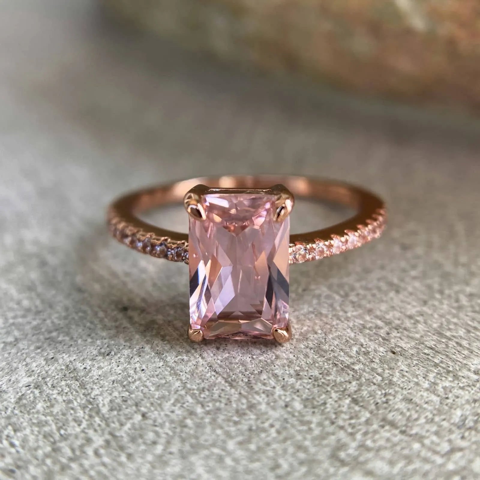 Morganite Ring Rose Gold