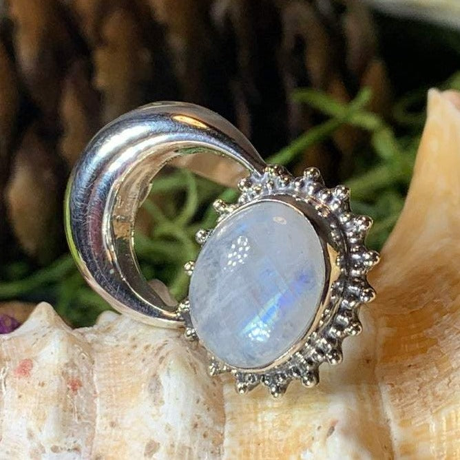 Radiant Crescent Moon Ring