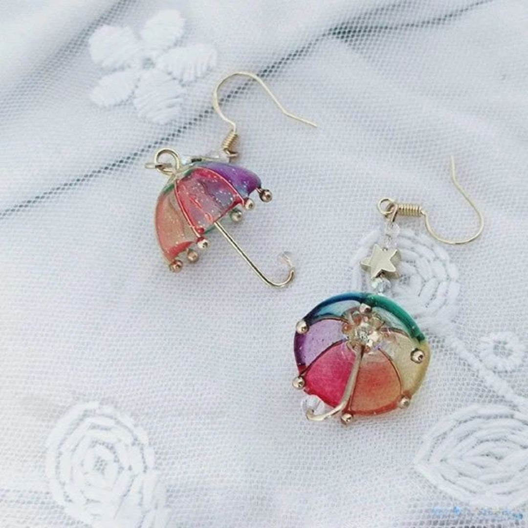Colorful Umbrella Earrings