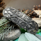 Celtic Peacock Hair Clip