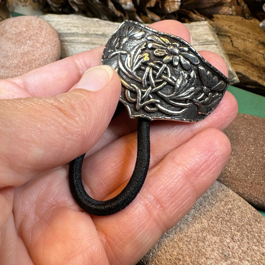 Celtic Daisy Ponytail Holder